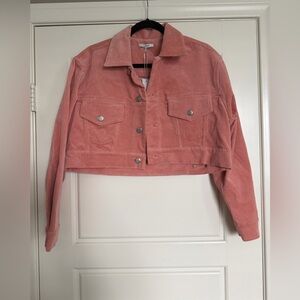Ganni Dusty Pink Corduroy Jean Jacket